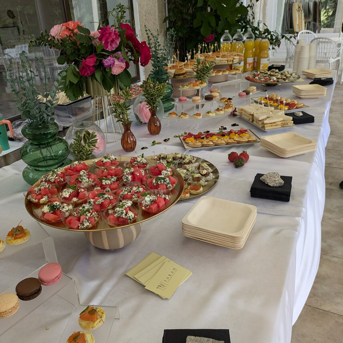 Service de plats halal en chafing dish
